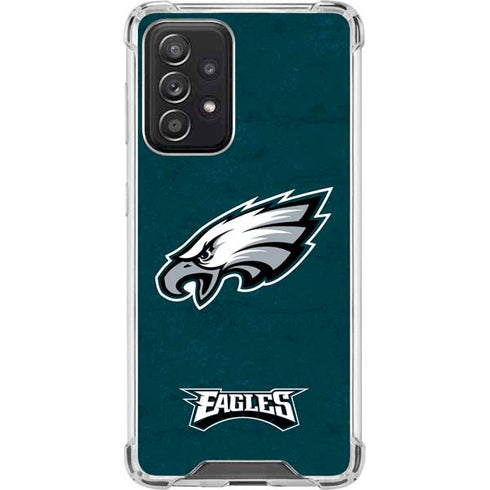 NFL Philadelphia Eagles Distressed Galaxy A52 5G Clear Case